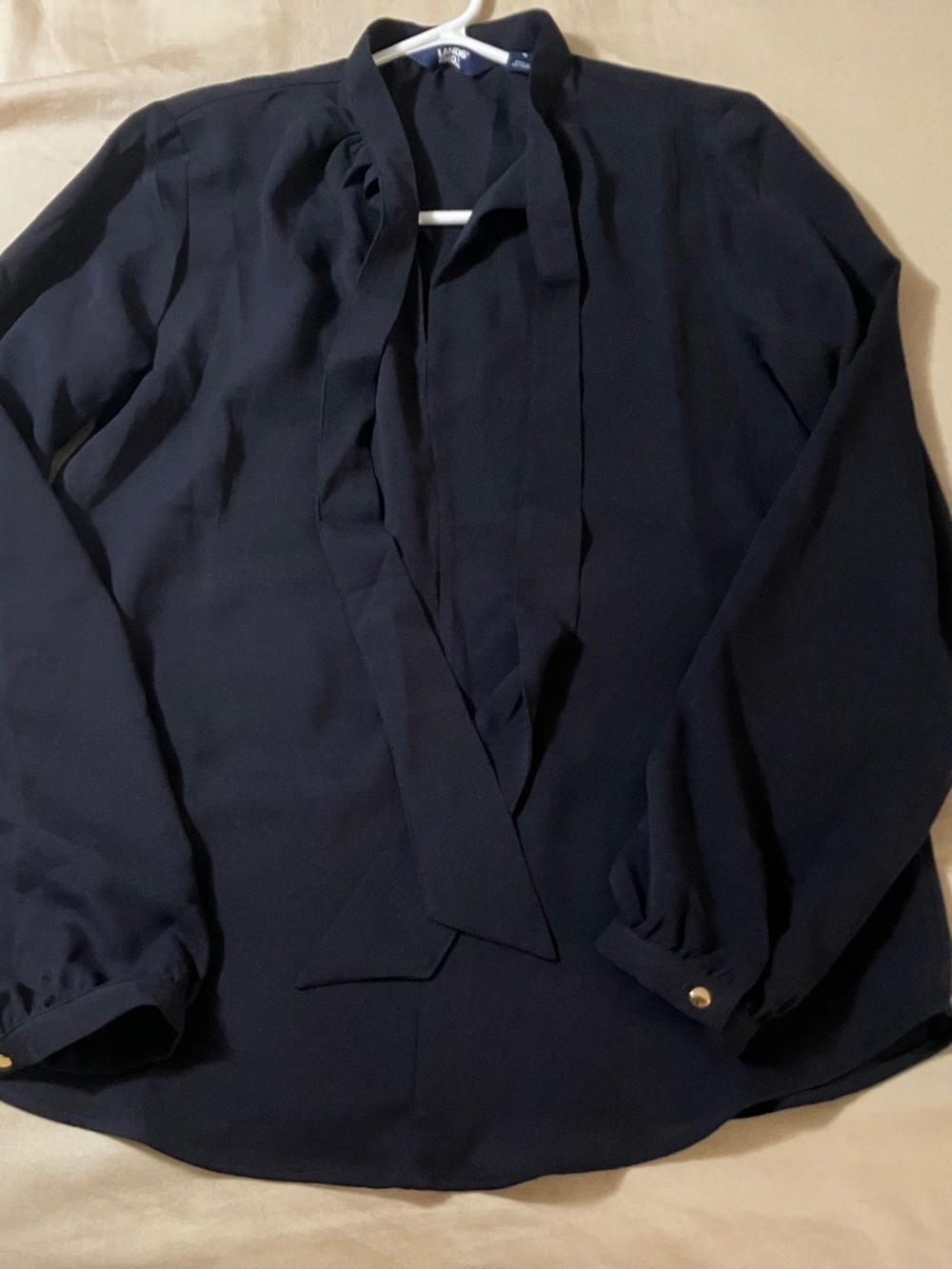Lands End Bow Blouse